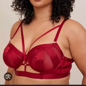Torrid Longline Overt Strappy Mesh Underwire Bra Size 3